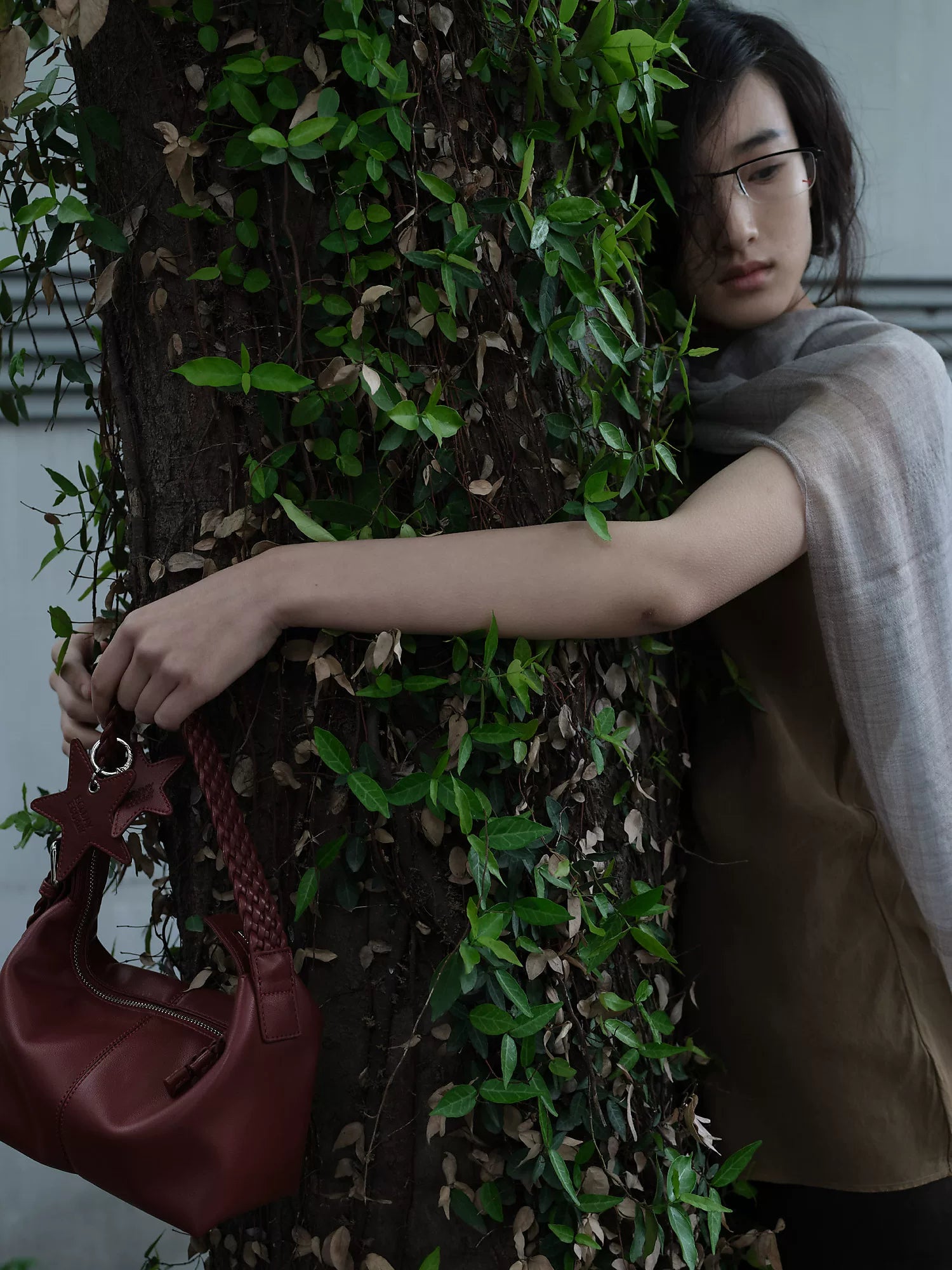 Braided Handle Star Moon Shoulder Bag - view 4