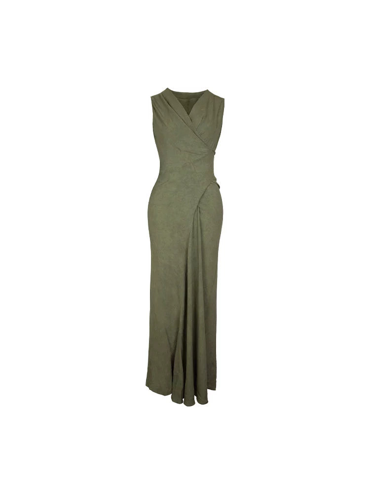 Soft Drape Wrap Maxi Dress