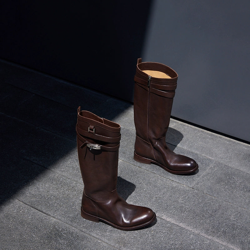 Leather Equestrian Riding Boots