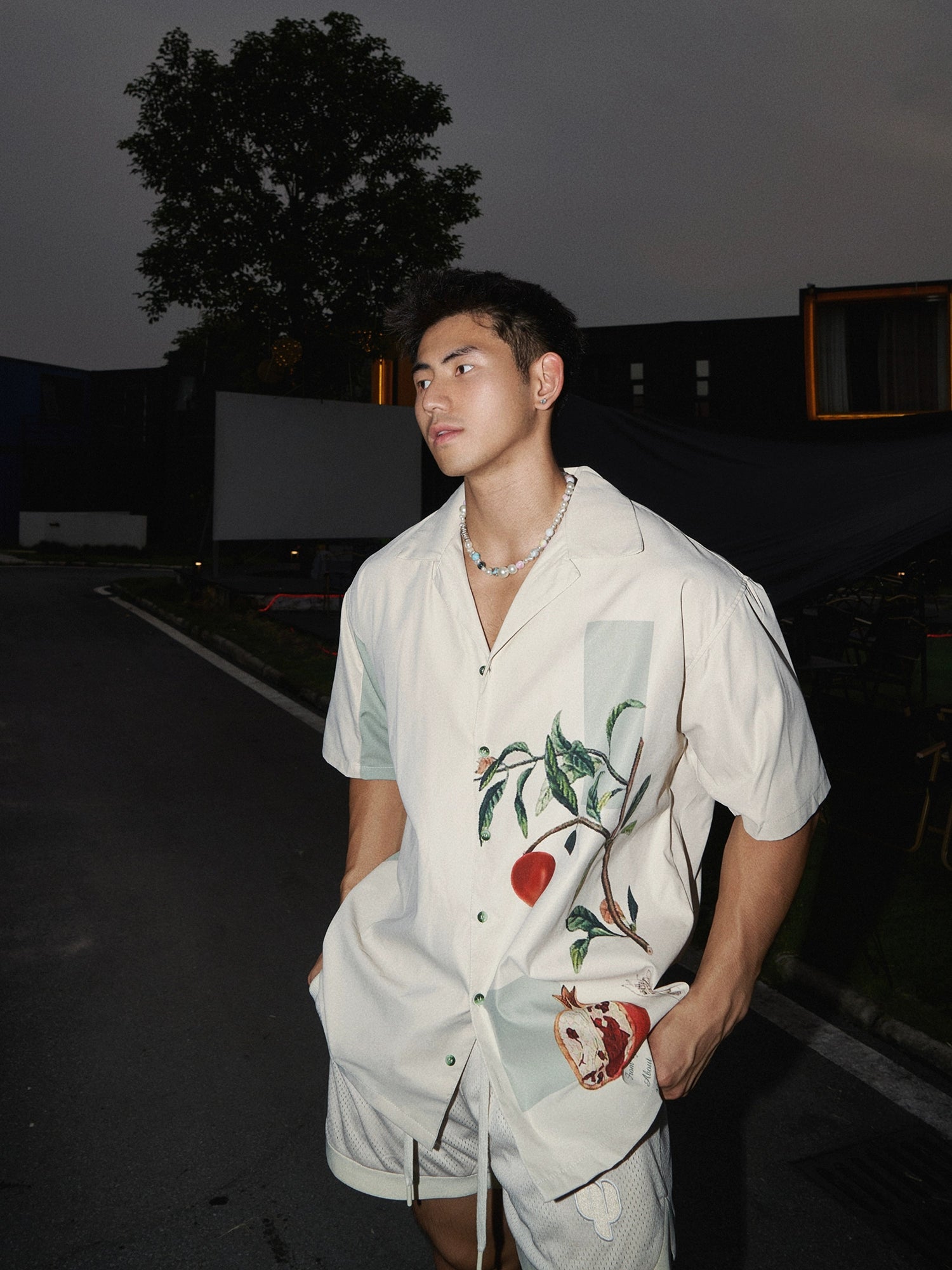 Botanical Print Summer Shirt