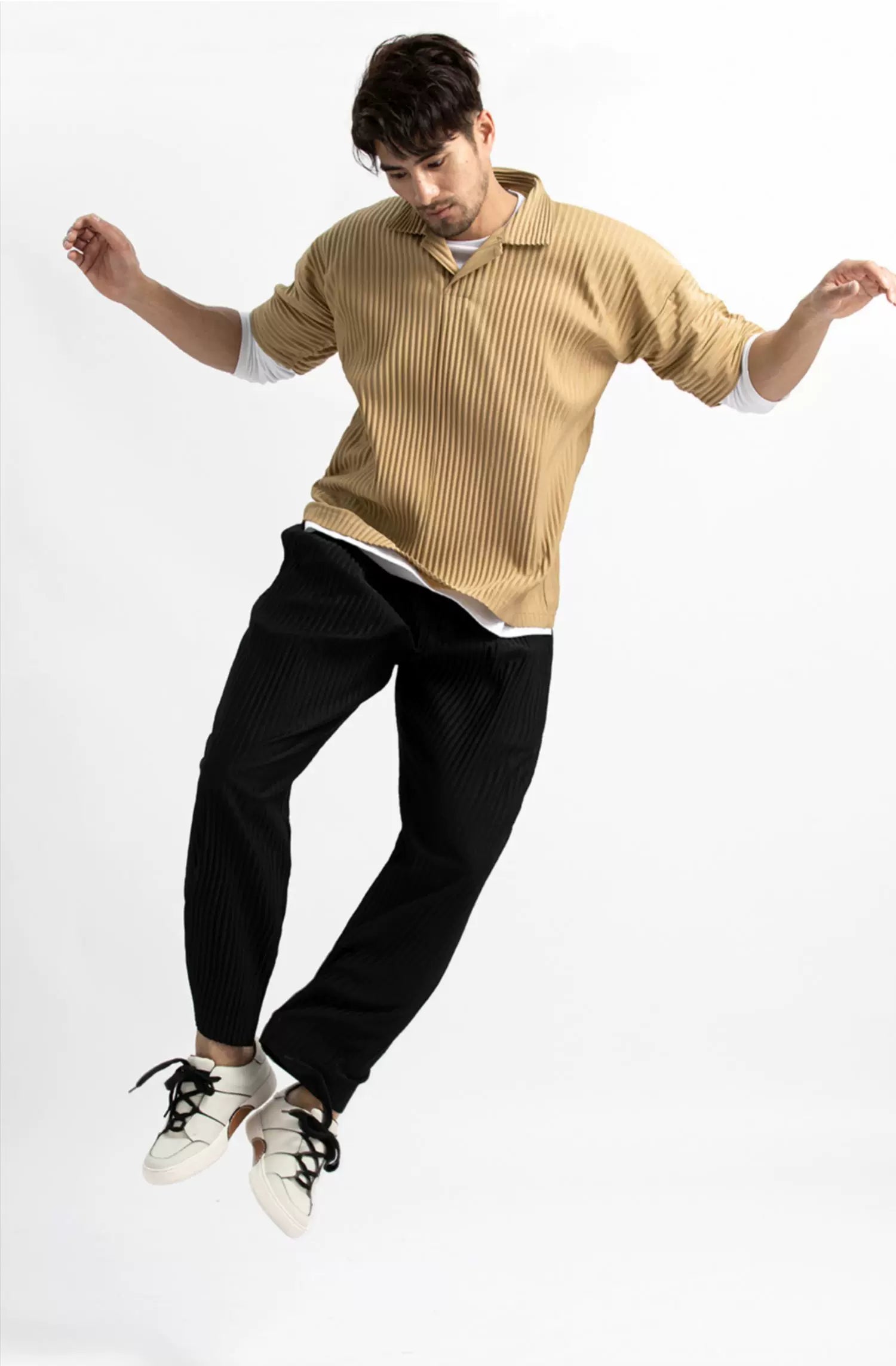Frostline Pleated Straight-Leg Trousers