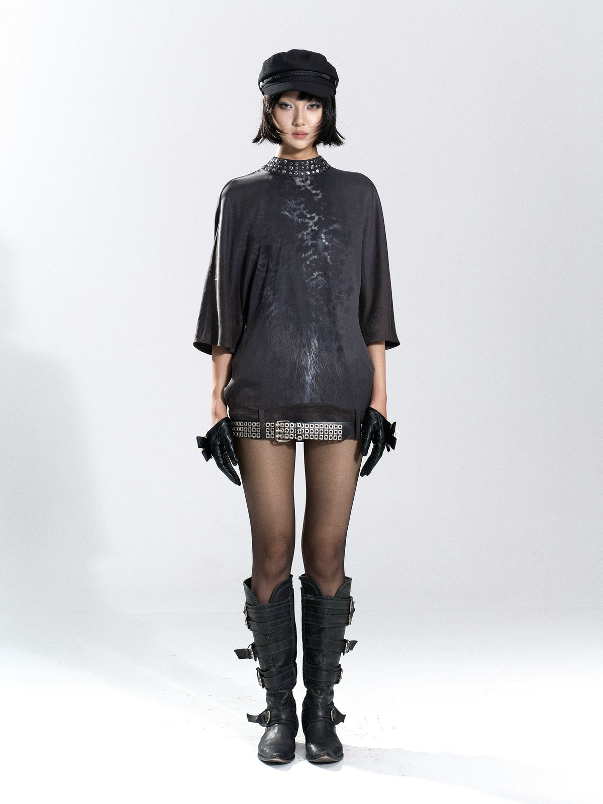 Nocturne Studded Mock Neck Top