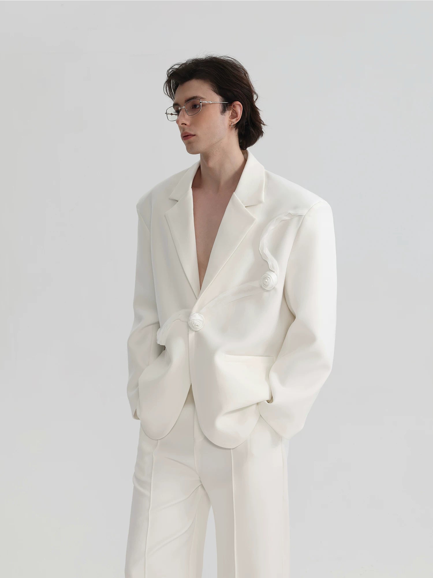 Ivory Rose Drift Sculpted Blazer