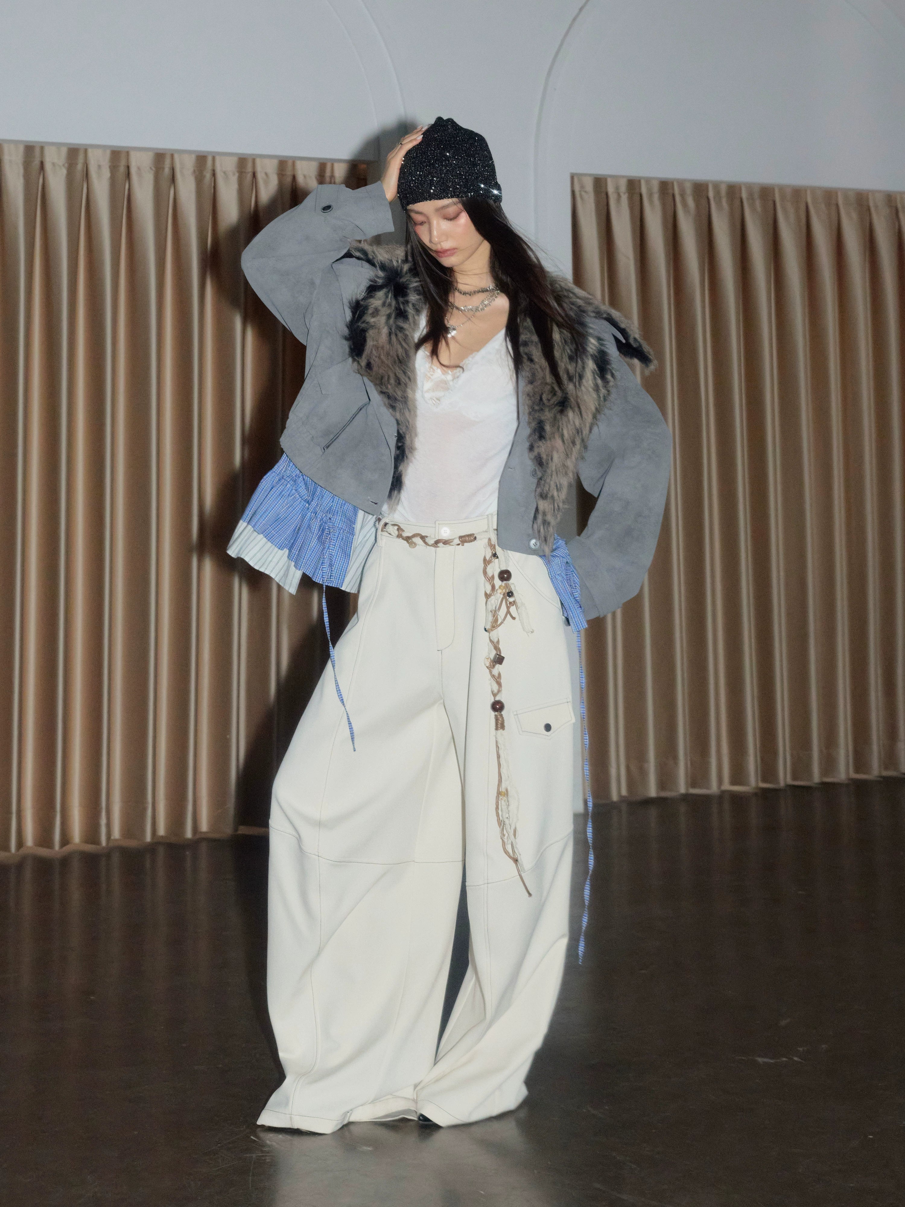 Contrast Stitch Urban Cargo Trousers