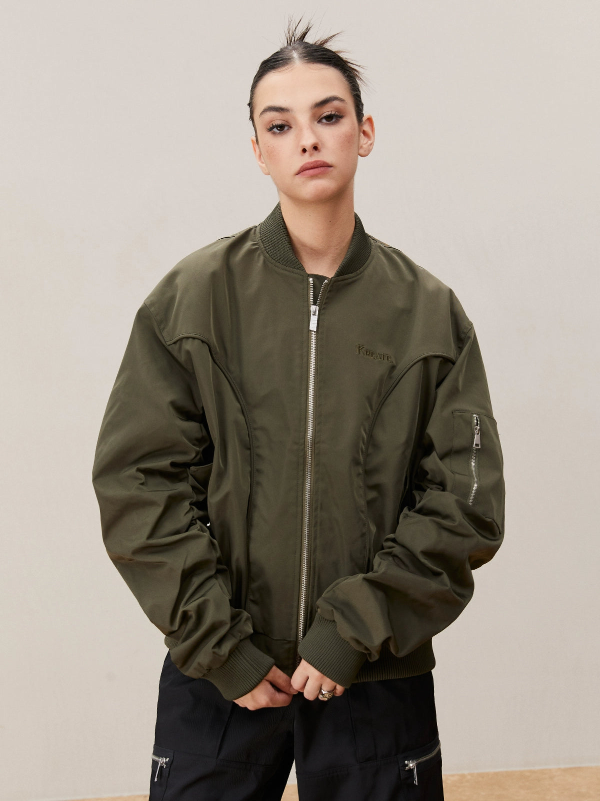 Trendy Ribbed Bomber Jackets