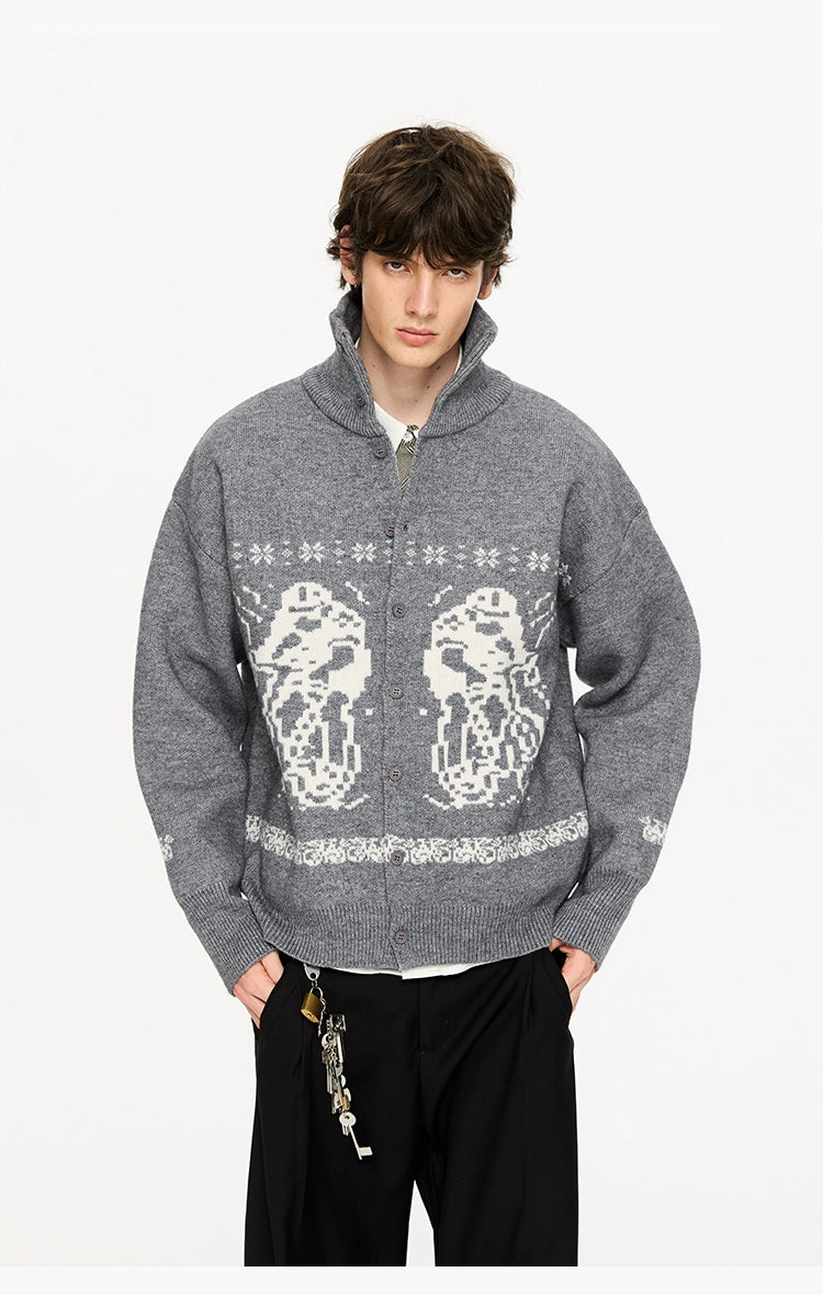 Arctic Fleece Animal Motif Button Cardigans and Sweaters