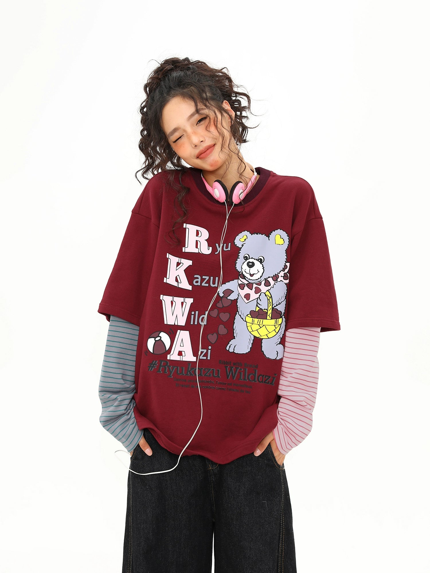 Berry Bear Club Layered Tee