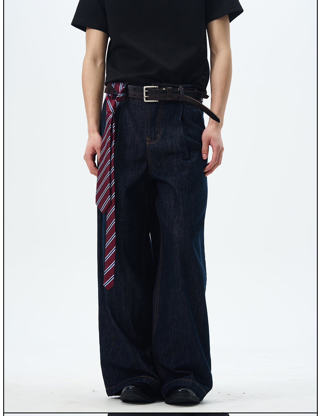 Dark Indigo Wide Leg Skater Jeans