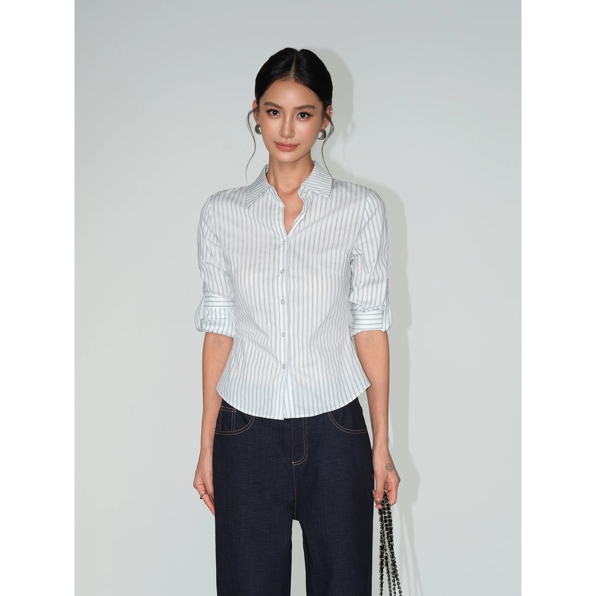 Contour Stripe Tailored Shirt
