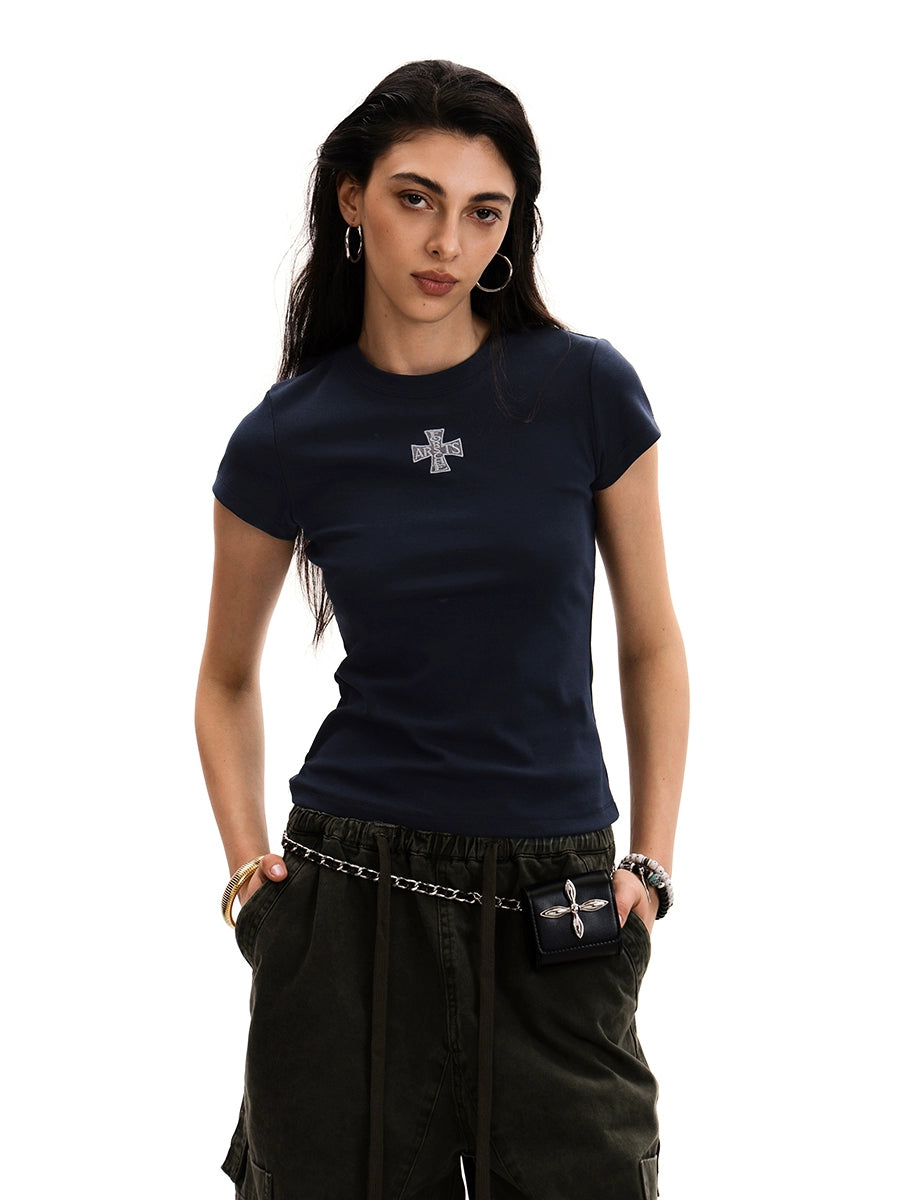 Fitted Graphic Crewneck Tee
