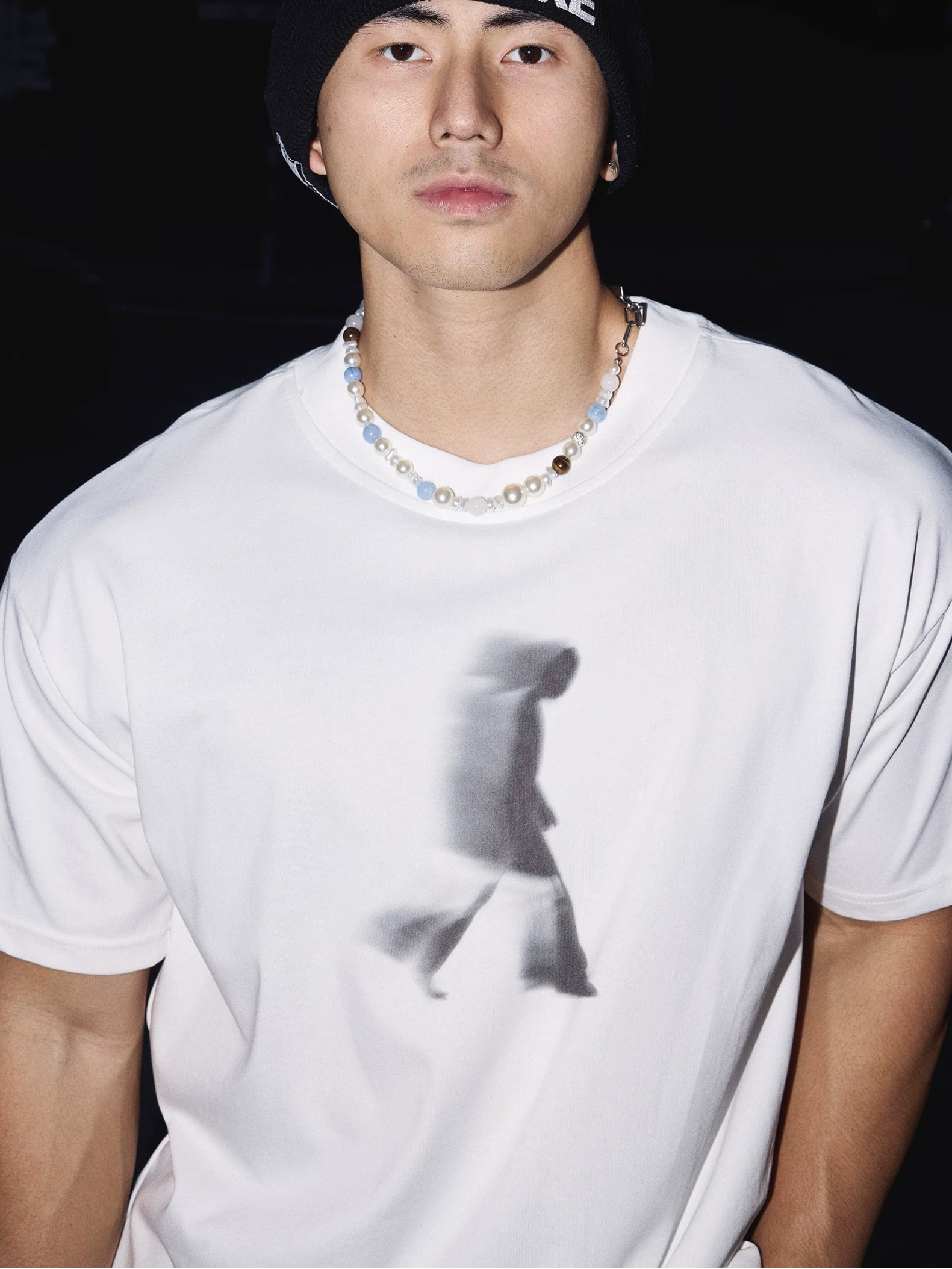 Blurred Walker Graphic White Tee