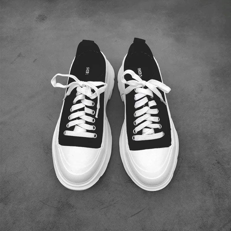 Binary Ridge Platform Canvas Sneakers