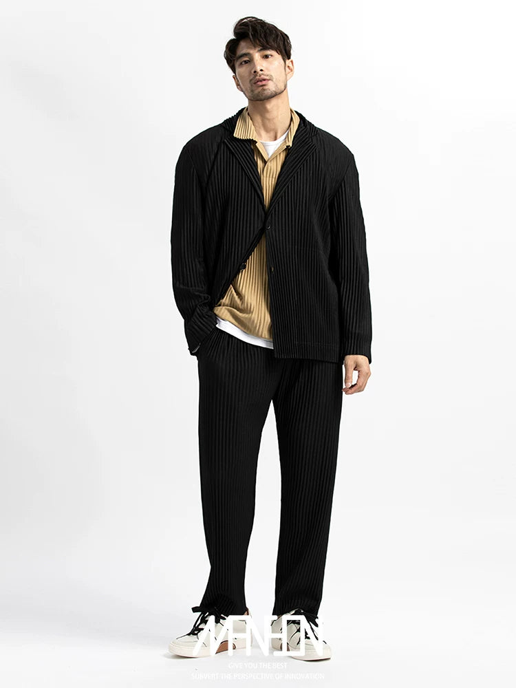 Frostline Pleated Straight-Leg Trousers