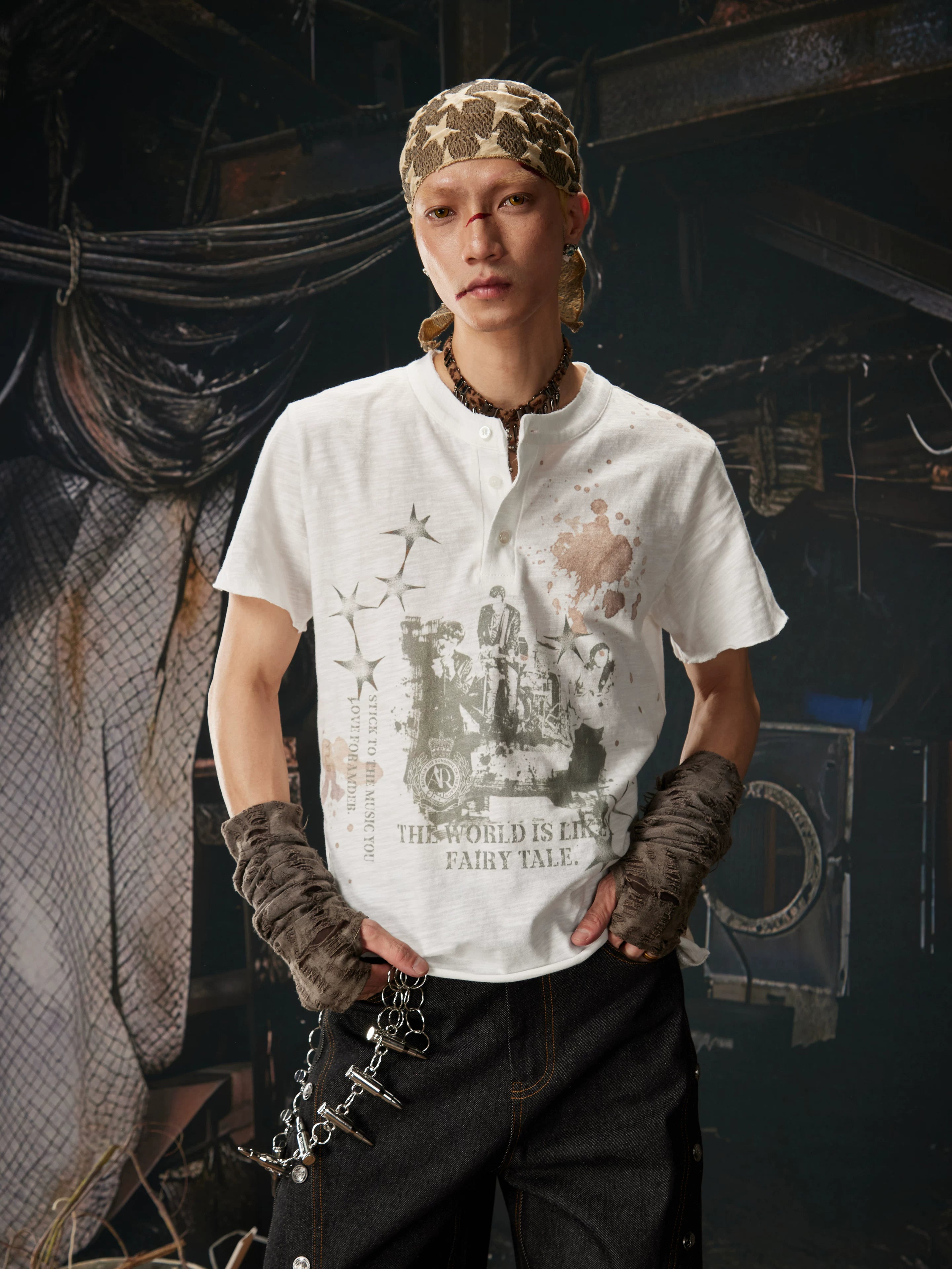 Fairytale Ruins Graphic Henley Tee