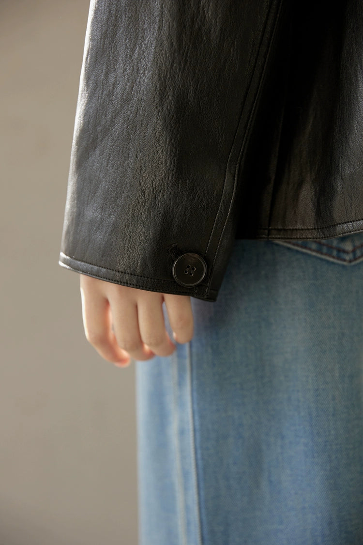 Vintage Short Leather Jacket