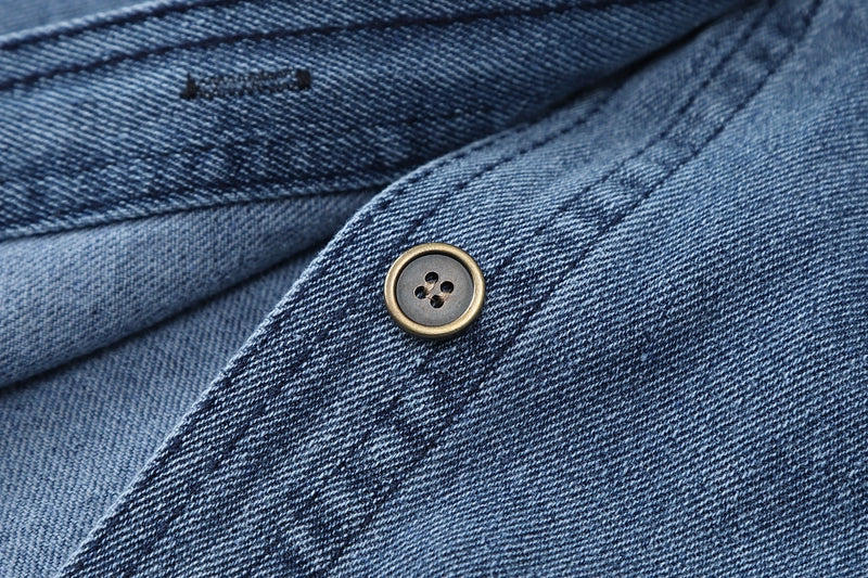 Veste de chemise en jean bleu foncé vintage
