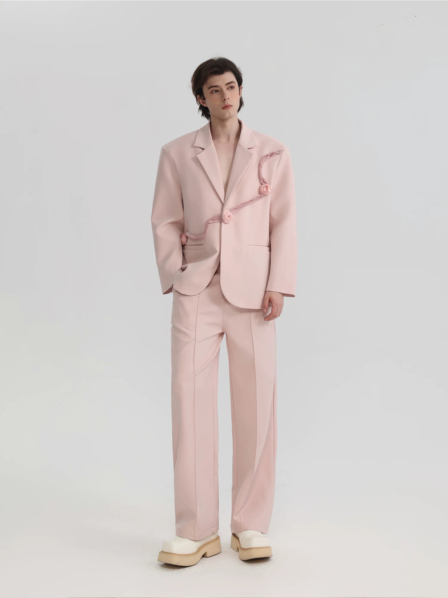Blush Rose Drift Sculpted Blazer