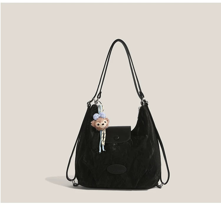 Milky Way Teddy Charm Hobo Tote