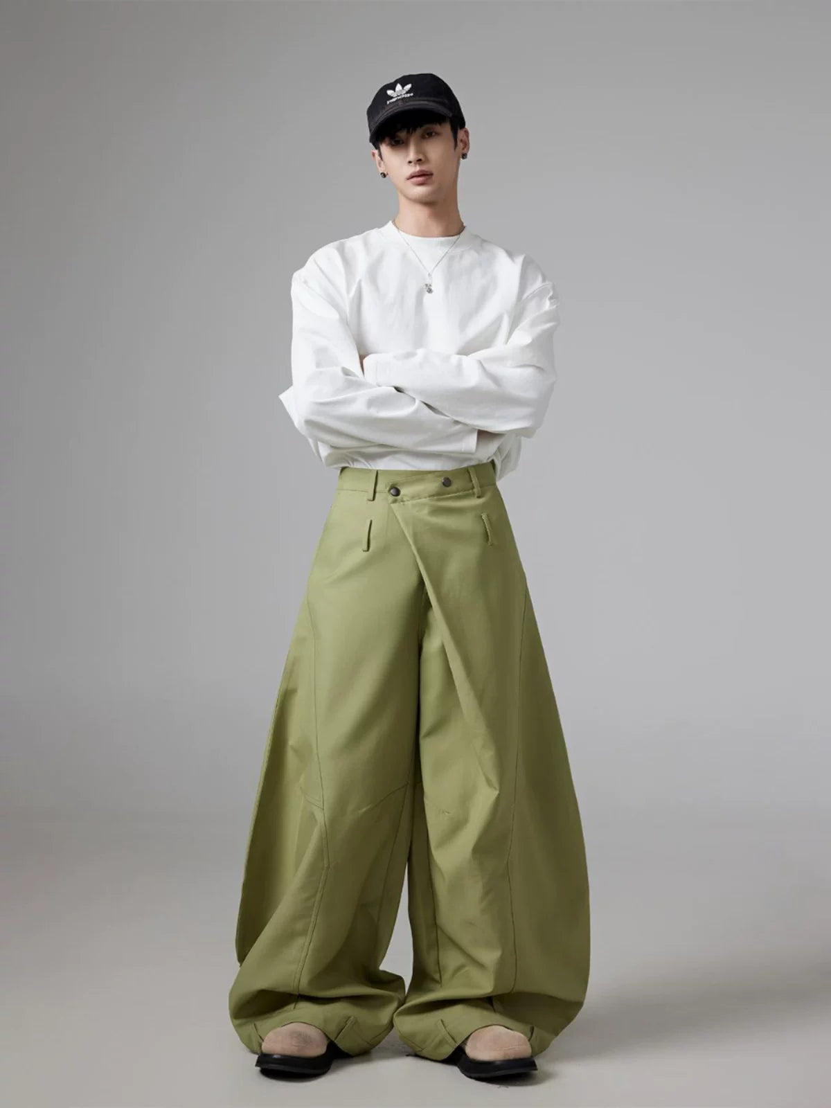 Fold Sculpted Wide Trousers