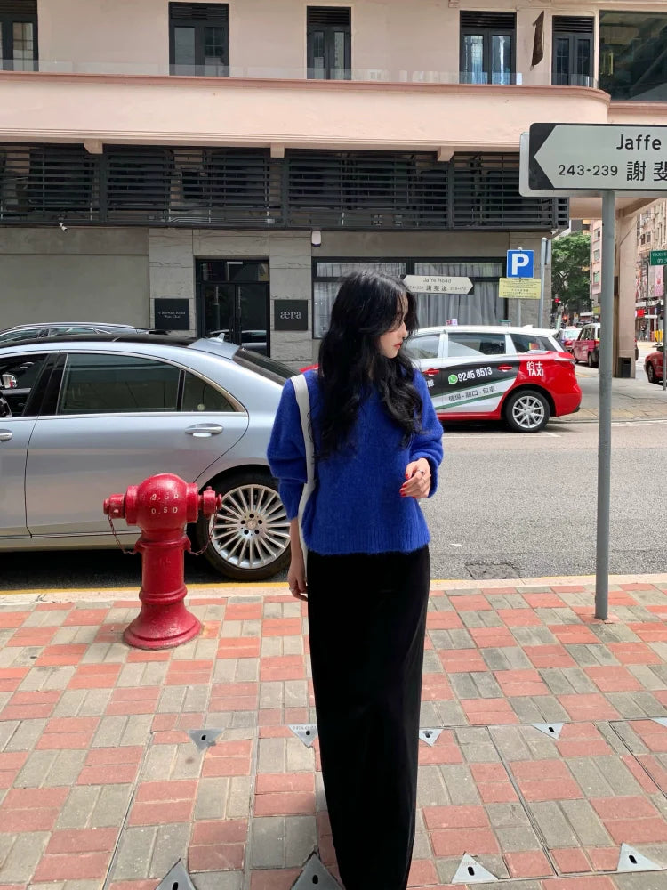 Velvet A-Line Maxi Skirt