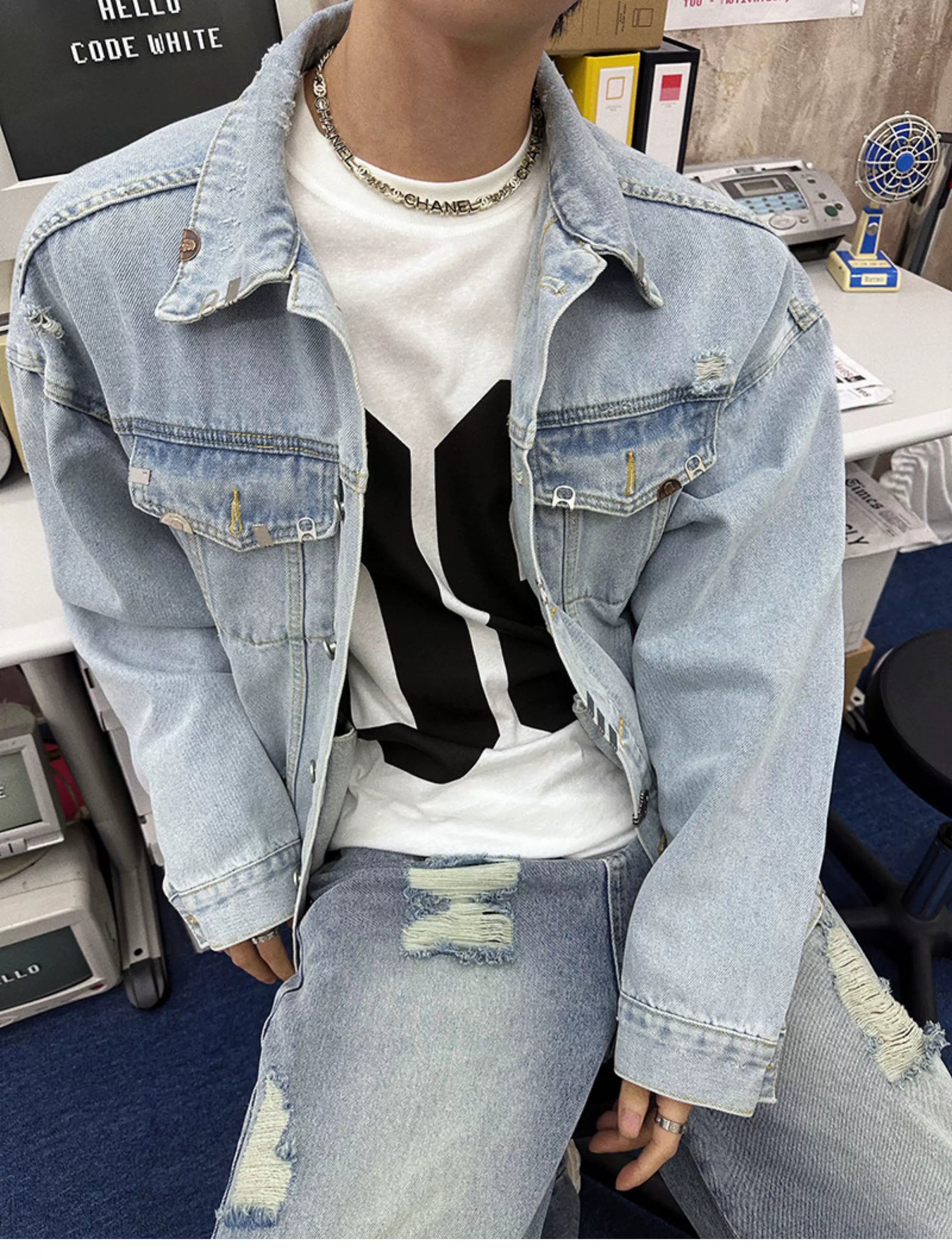 Staple Signal Light-Wash Hardware Trucker Jacket