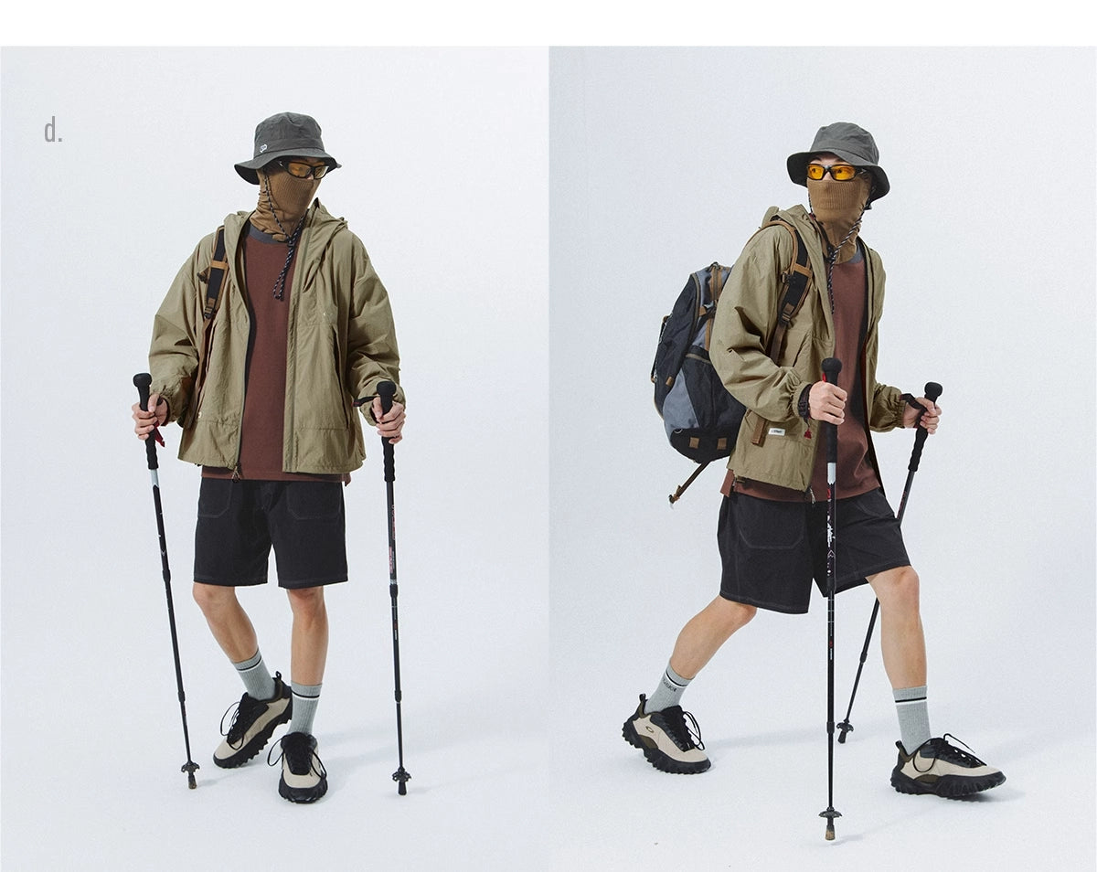 UV-Protective Hooded Windbreaker
