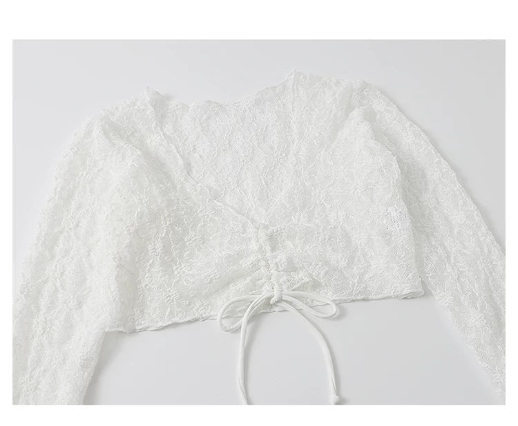 Moonlit Lace Corset Swim Dress