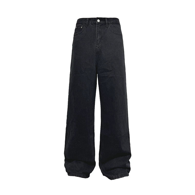 Wide-Leg Classical Wash Jeans