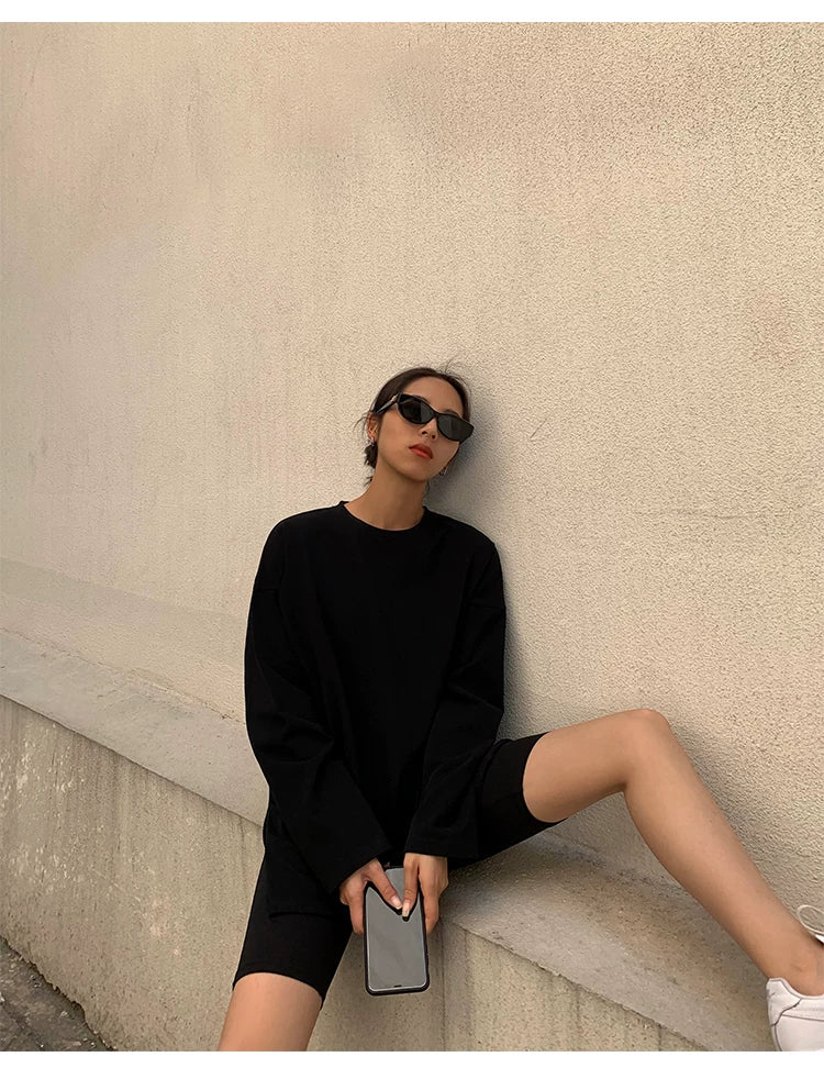 Moonlit Stroll Oversized Sweatshirt Dress