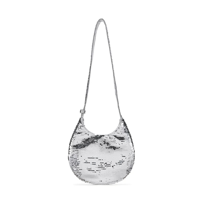 Sequin Waterdrop Party Shoulder Bag - Silver