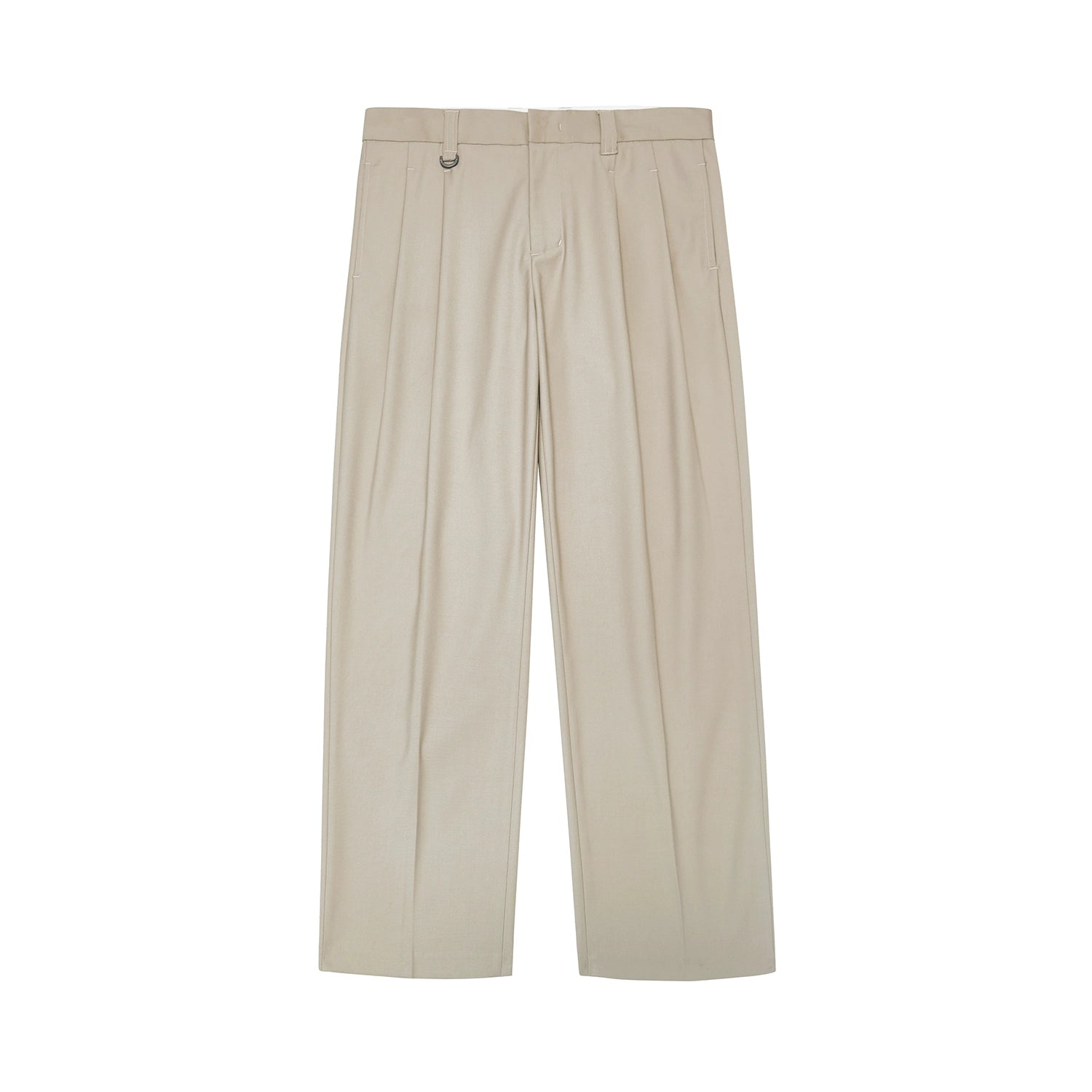 Pantalones de vestir de confort de doble plato