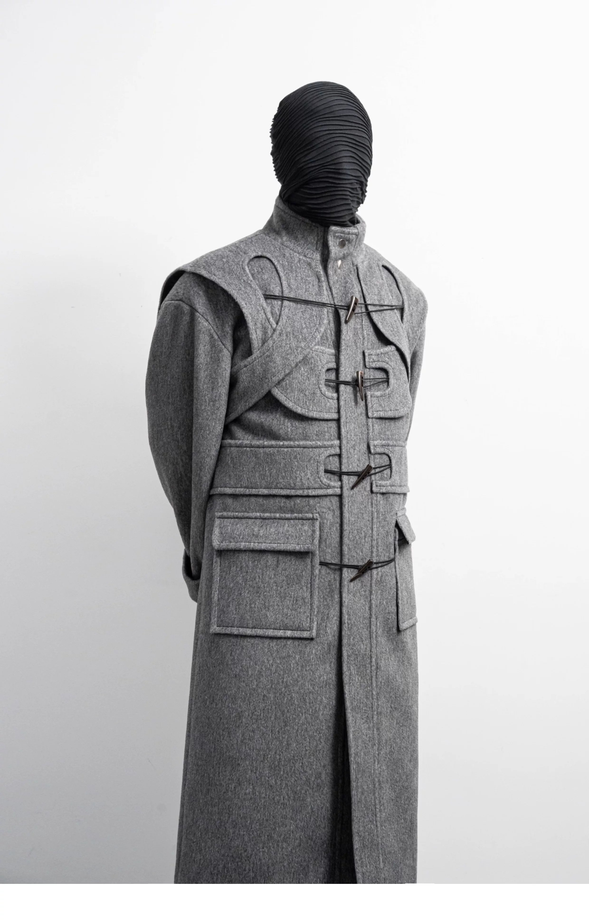 Iron Bastion Harnessed Wool Overcoat