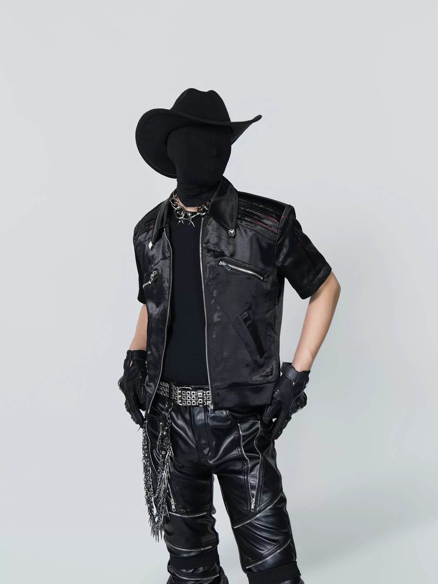 Midnight Ignition Satin Moto Shirt