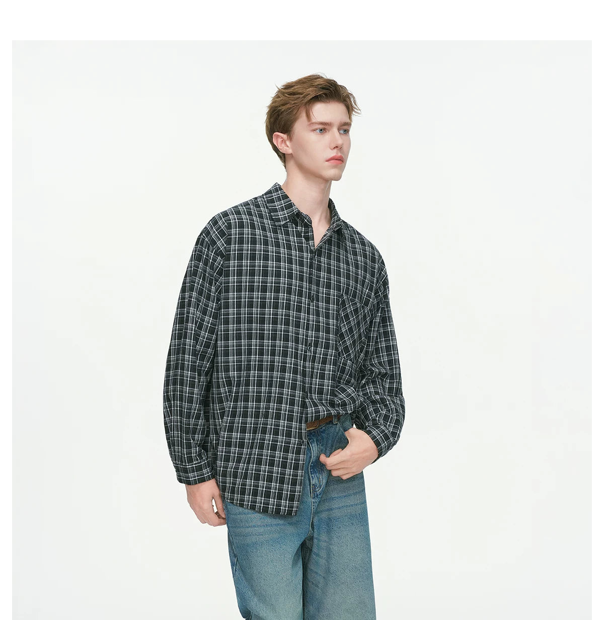 Rust & Coal Oversized Plaid Shirt