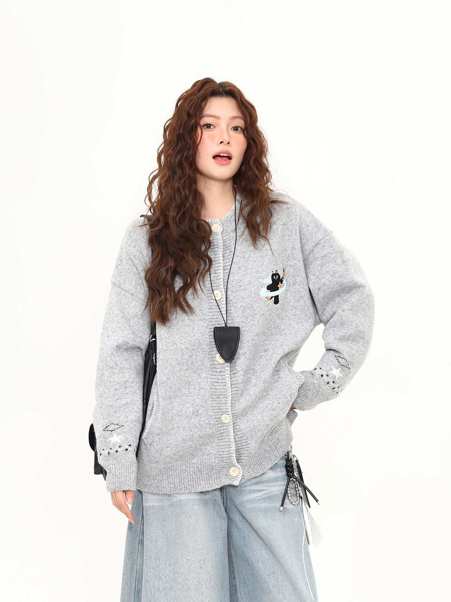 Moonlight Kitty Knit Cardigan