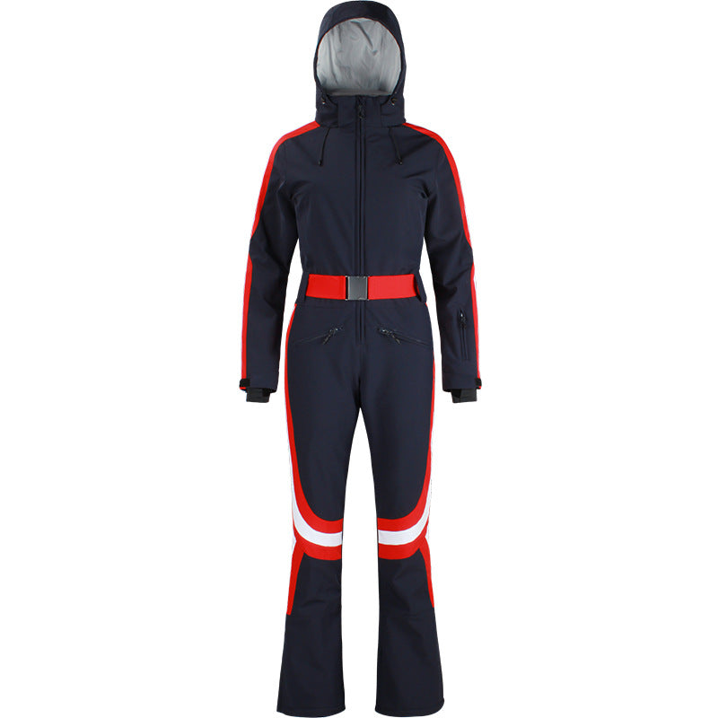 Hooded One-Piece Ski Jumpsuit