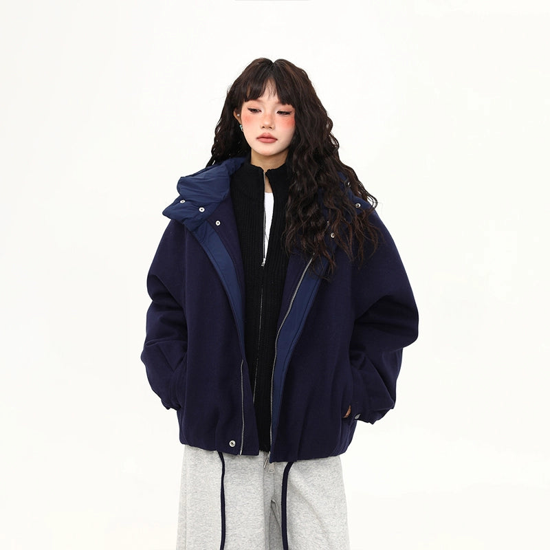 Midnight Harbor Dual-Layer Hooded Jacket