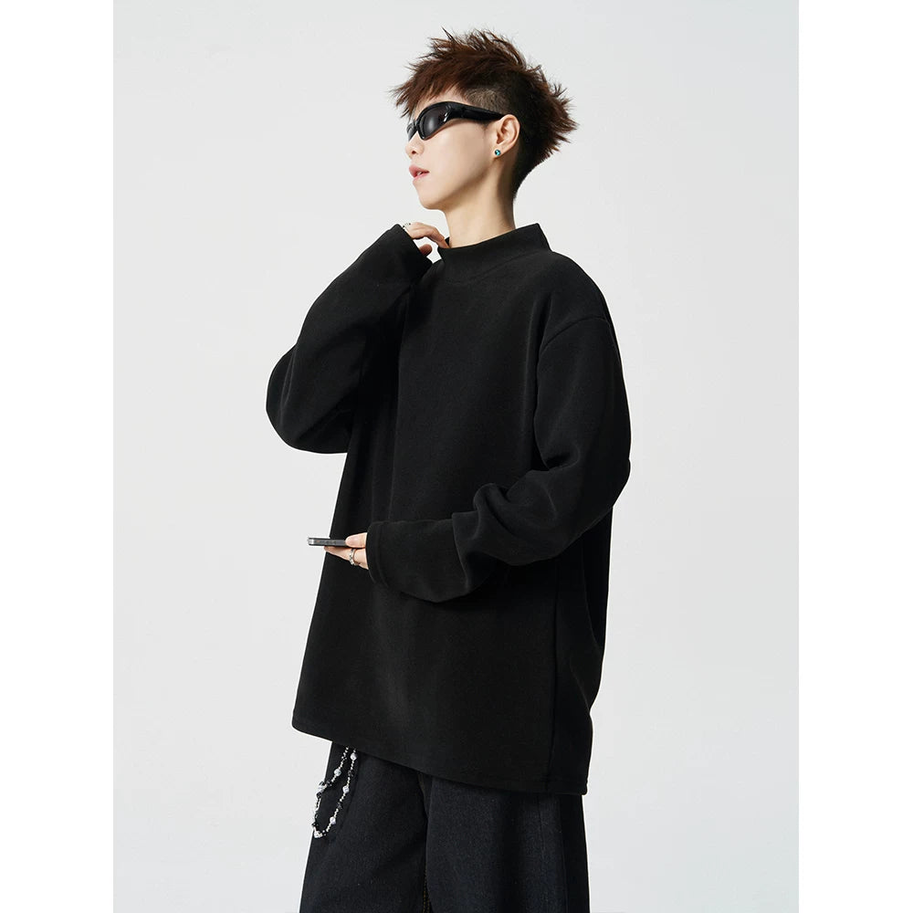 Circuit Fleece Boxy Mockneck Top