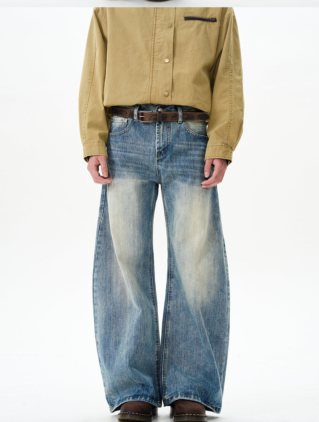 Retro Wide Leg Denim Jeans