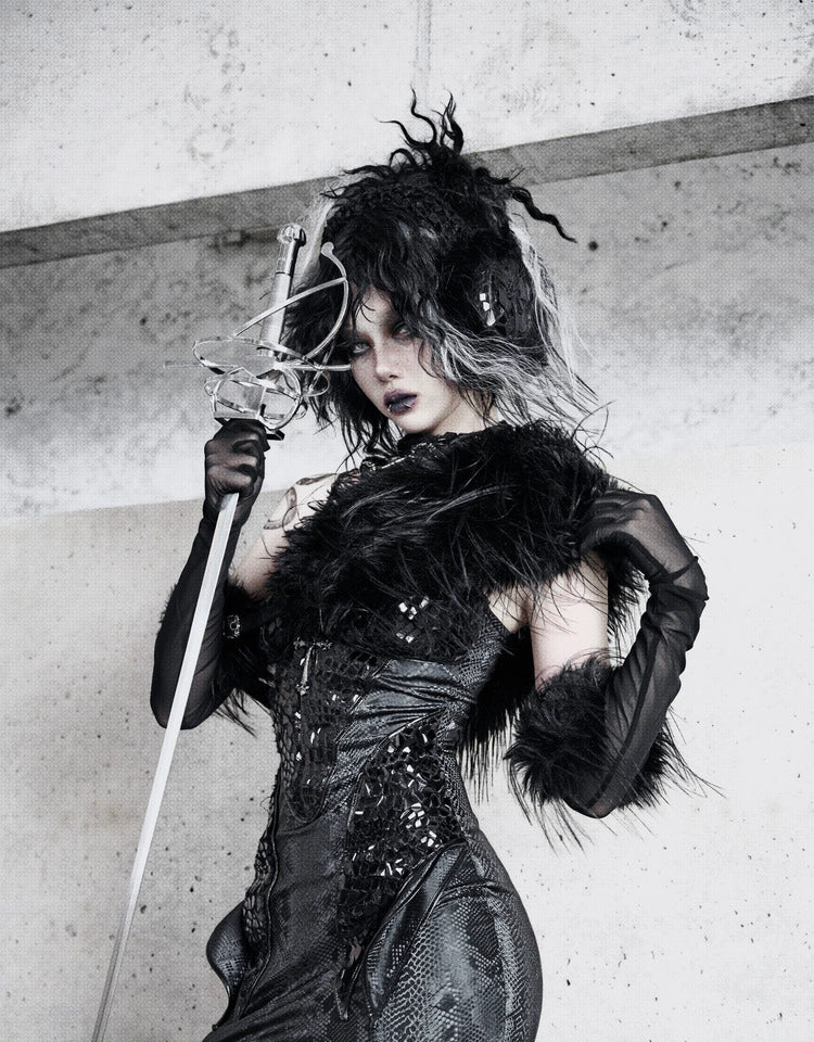 Black Corset Gothic Mermaid Dress