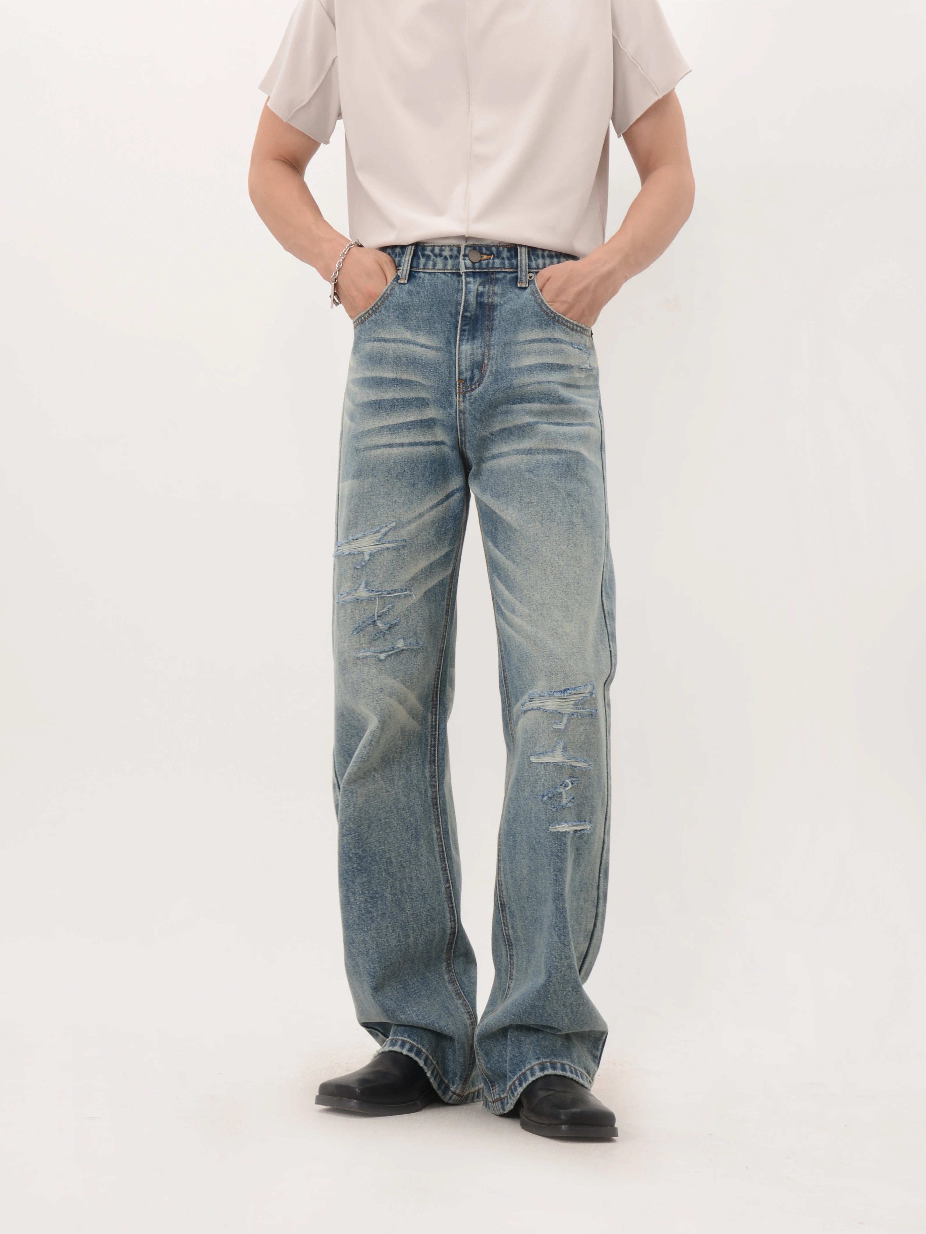 Faded Rift Wide Denim