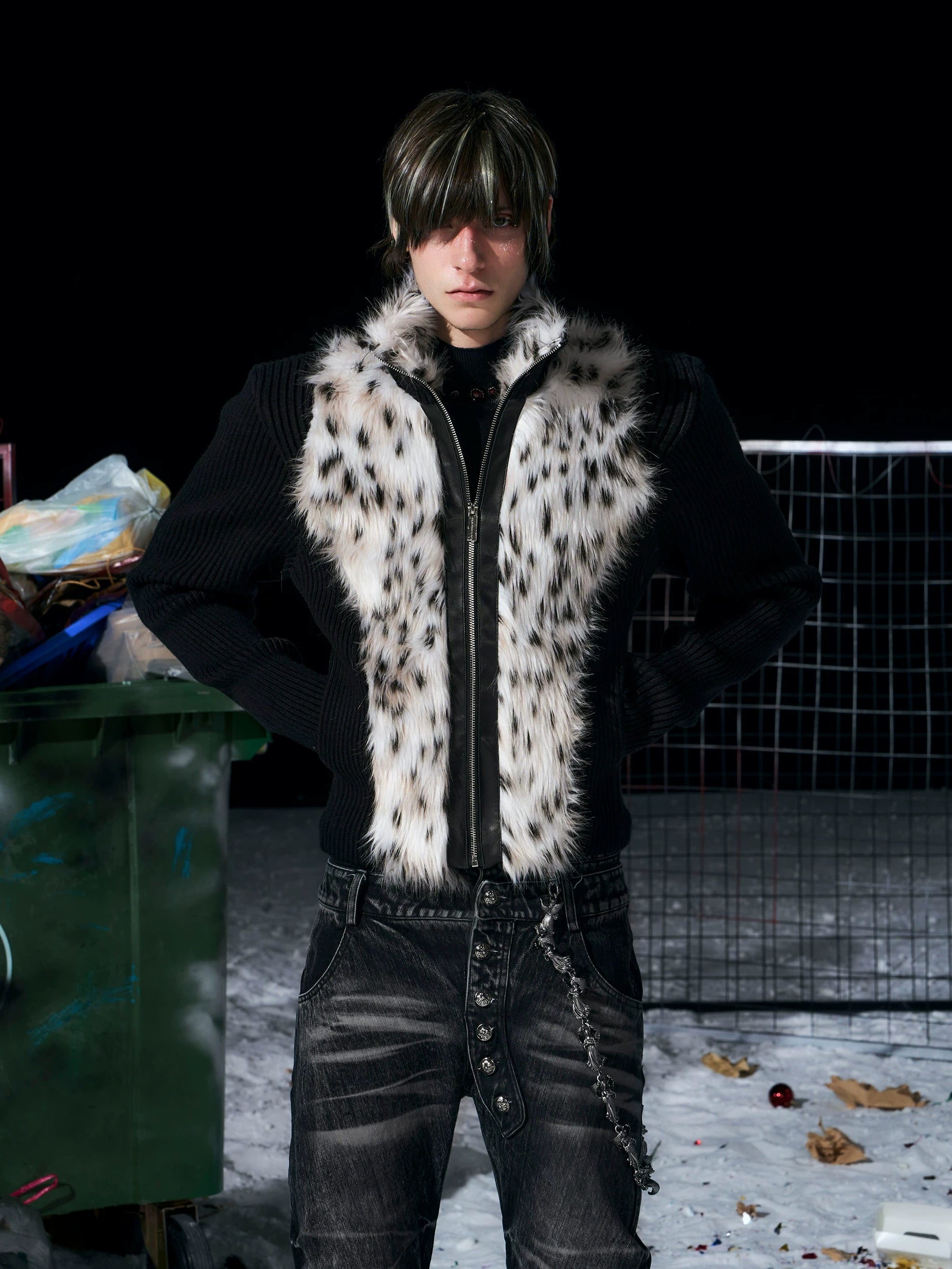 Frost Lynx Panel Knit Jacket