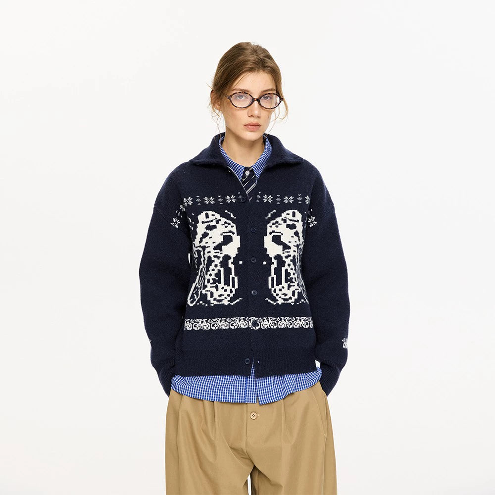 Arctic Fleece Animal Motif Button Cardigans and Sweaters
