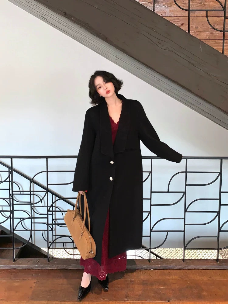 Single-Breasted Wool Coat