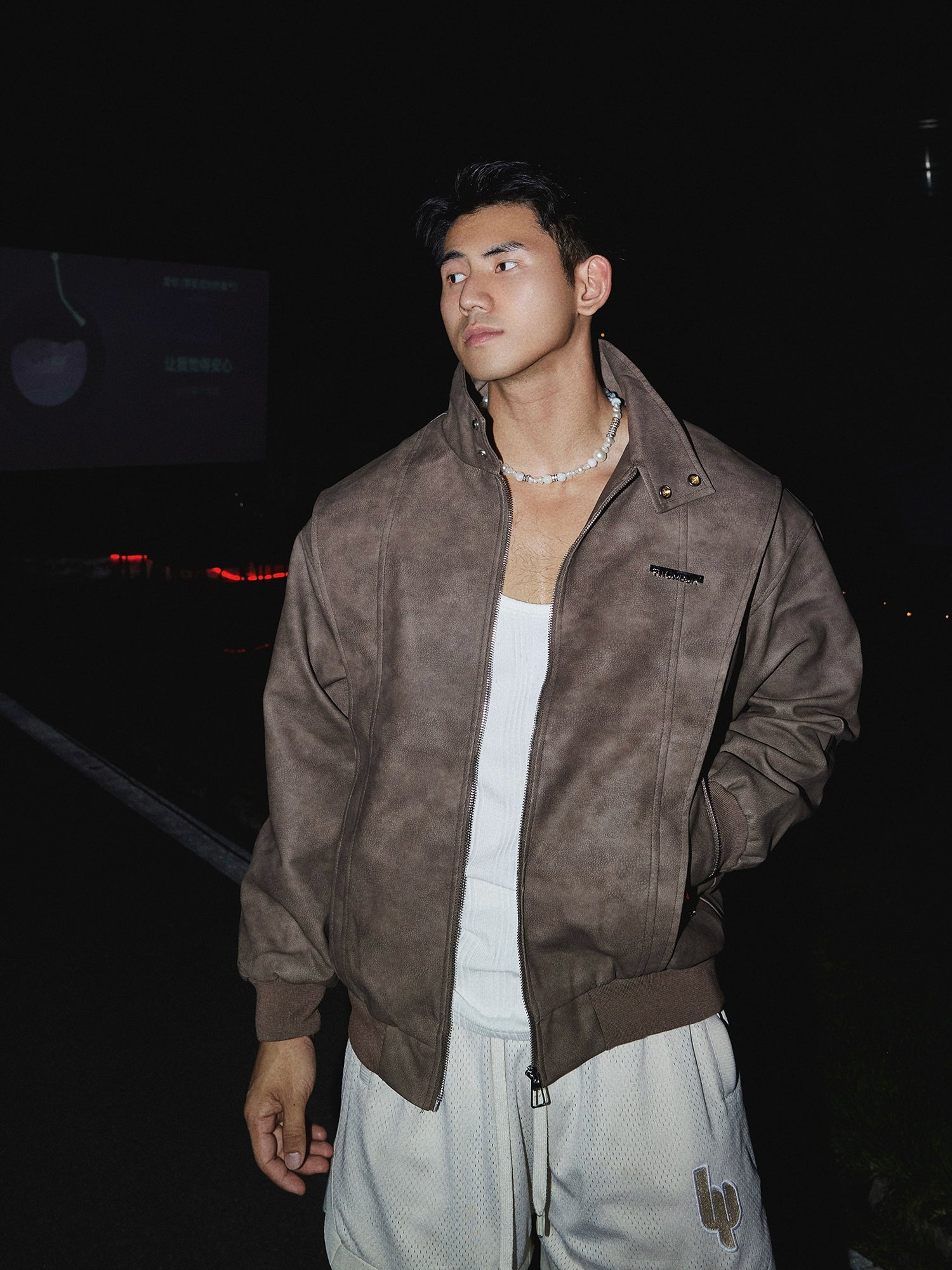 Suede Bomber Jacket