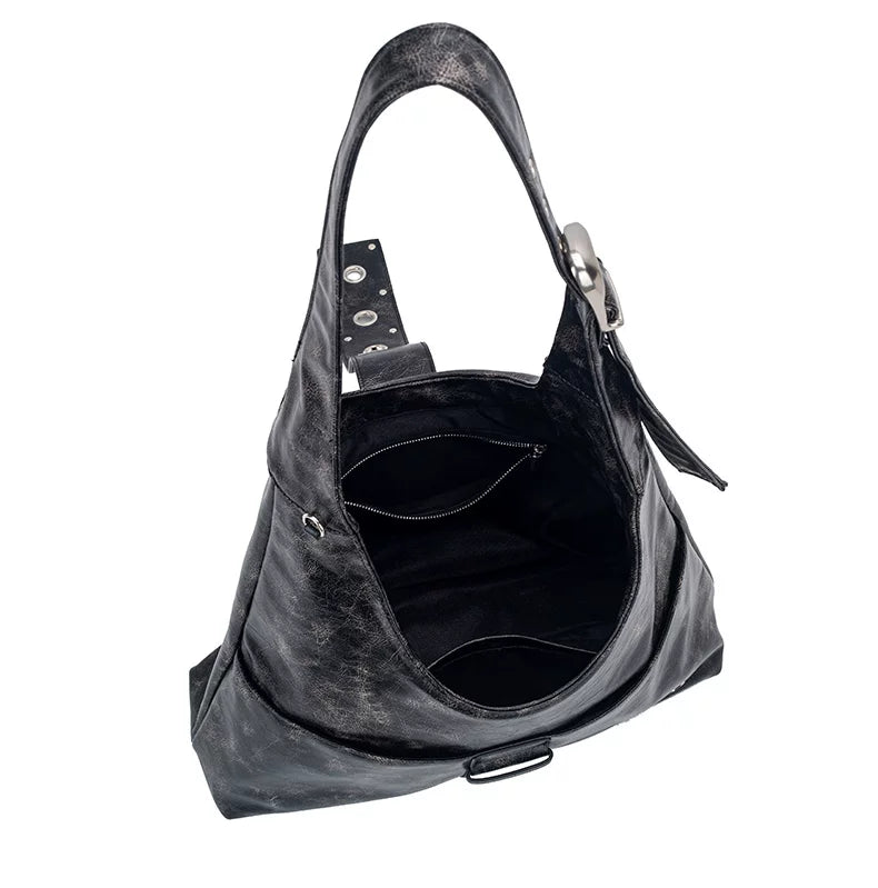 Midnight Rivet Harness Hobo