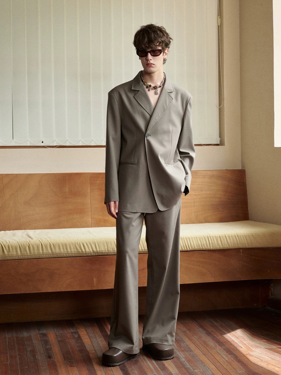 Blazer casual de solapa de solapa de muesca