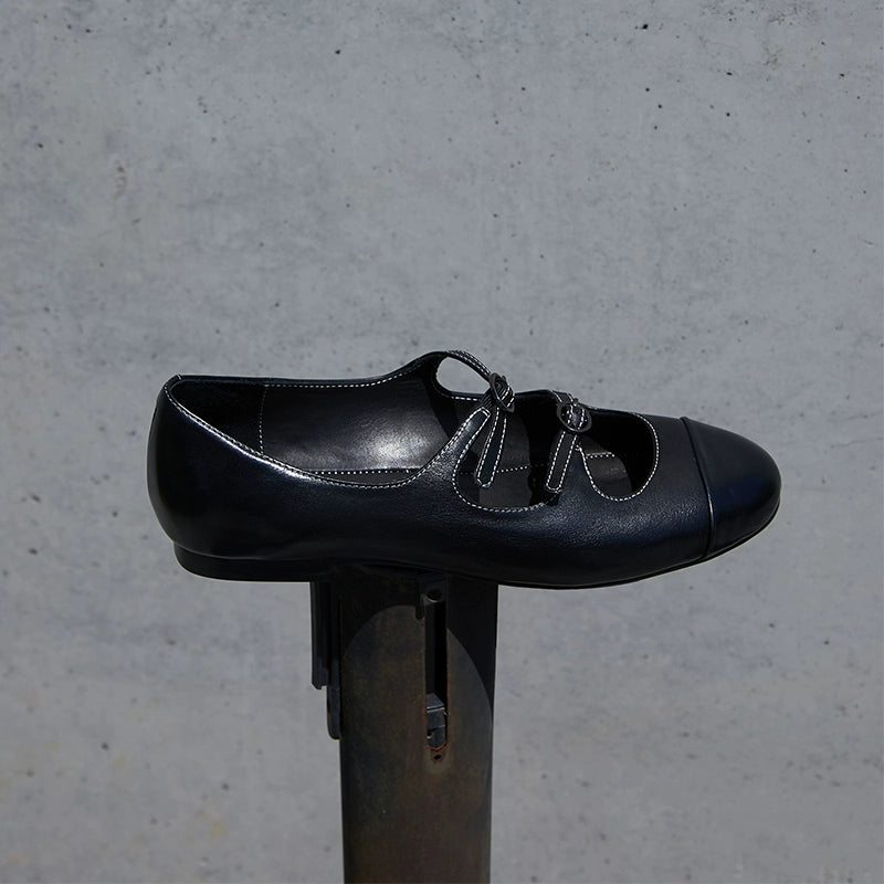 Flats with Double Straps and Buckles
