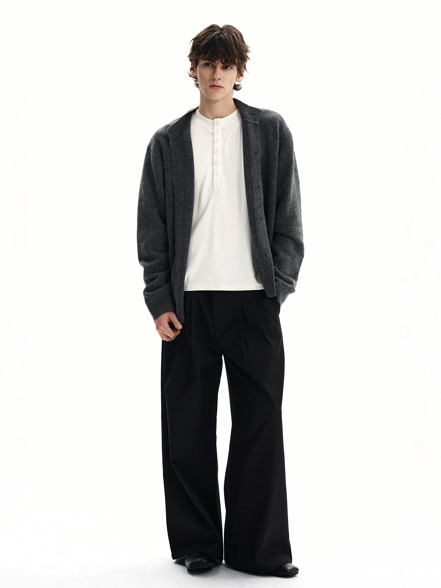 Charcoal Cloud Knit Cardigan