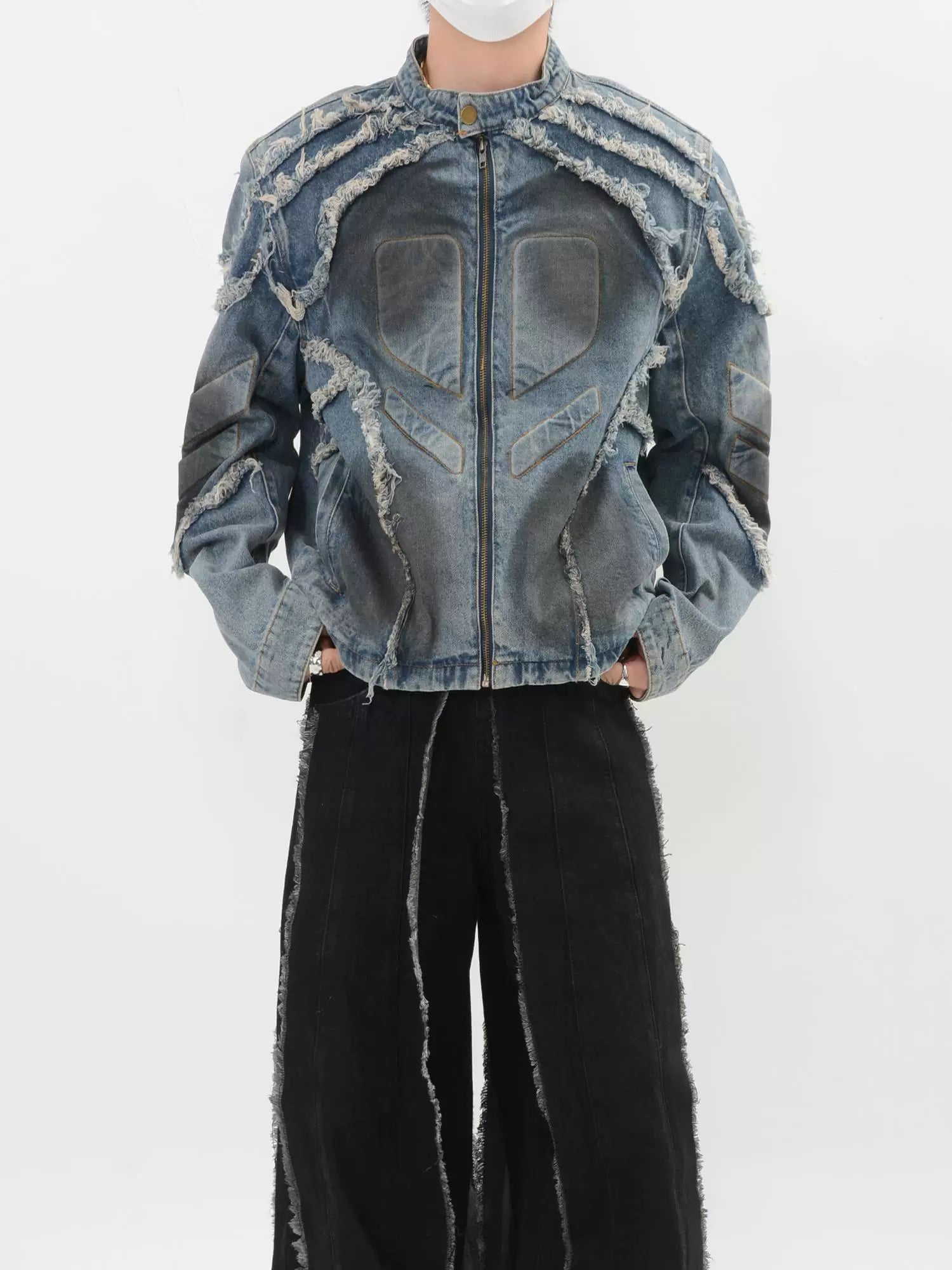 Ember Shard Ruined Denim Jacket